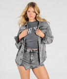Edgy Arrival Moto Denim Jacket