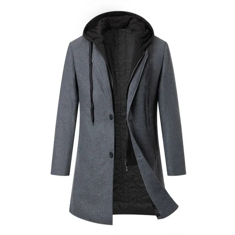 Men's Wool Coat in gray