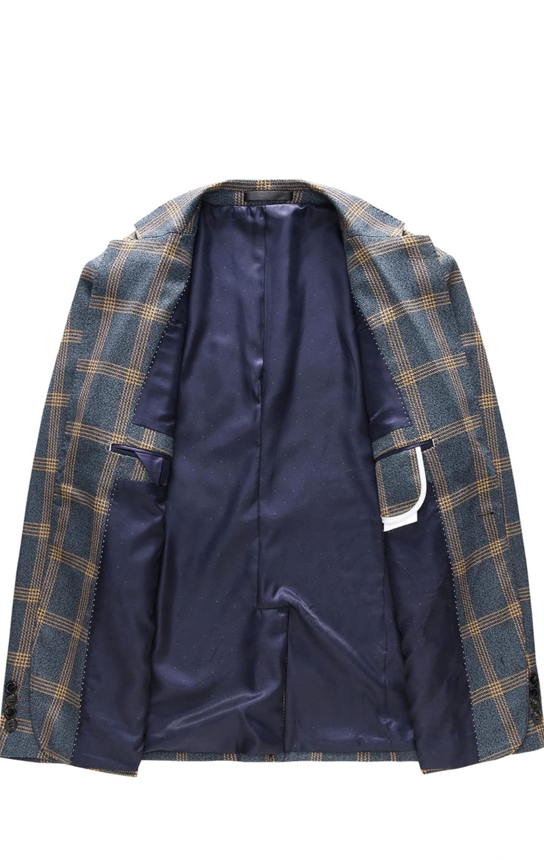 Slim fit men plaid blazer