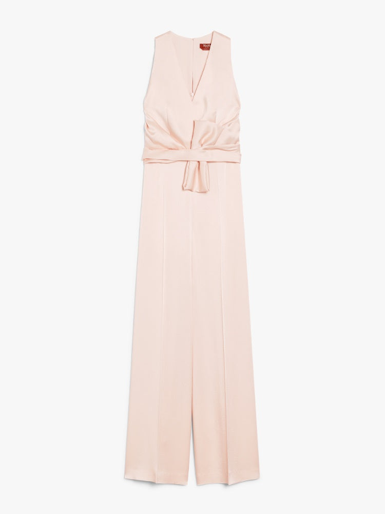 Sleeveless jumpsuit in cady