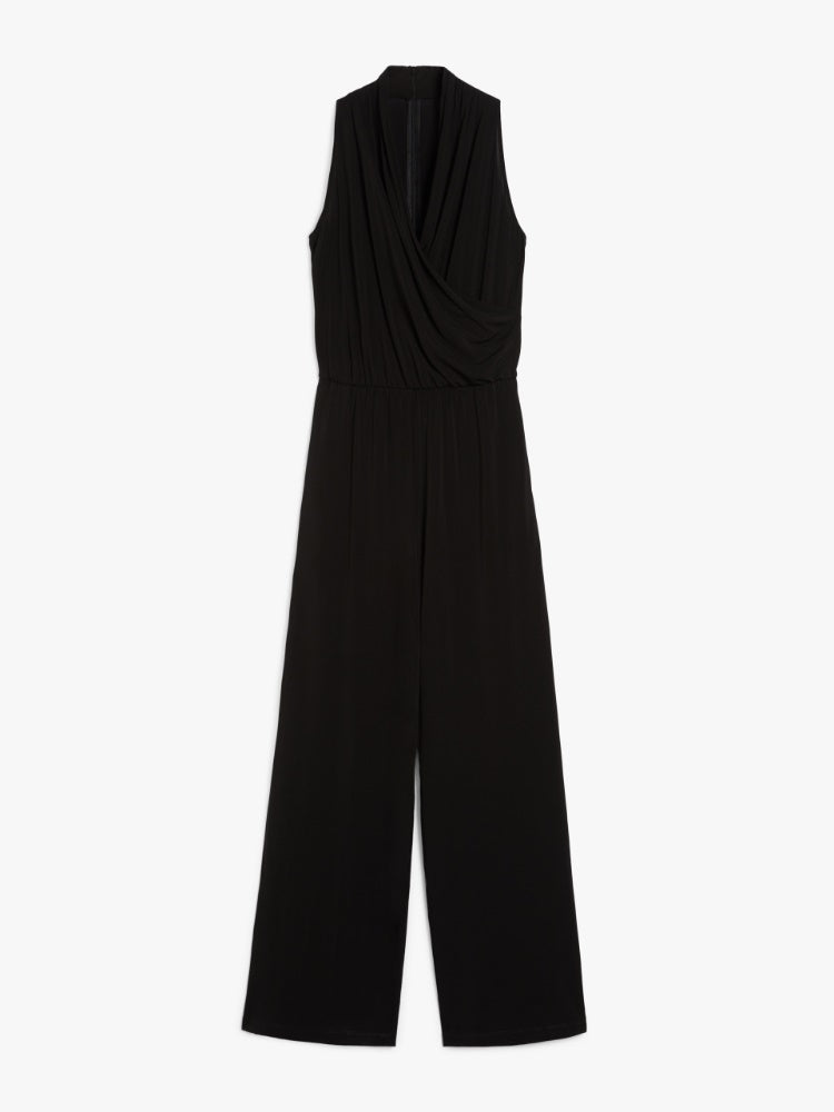 Sleeveless jumpsuit in cady