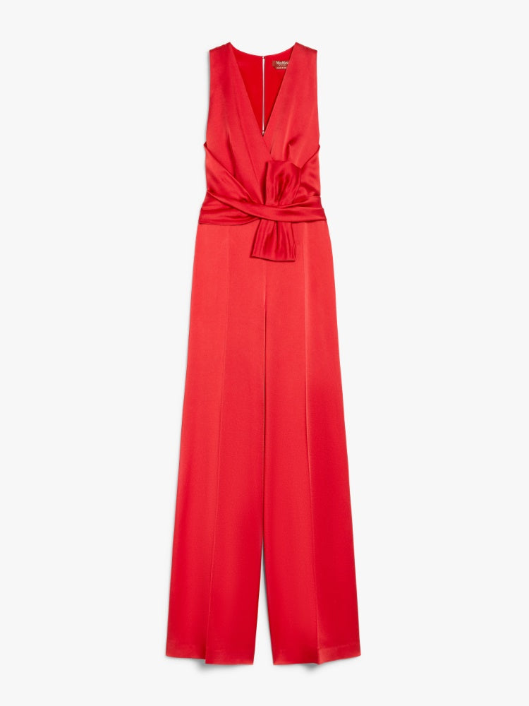 Sleeveless jumpsuit in cady