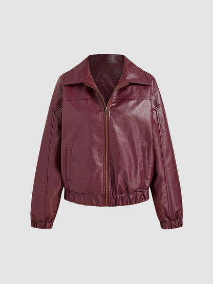 Bree Vegan Leather Bomber Jackets
