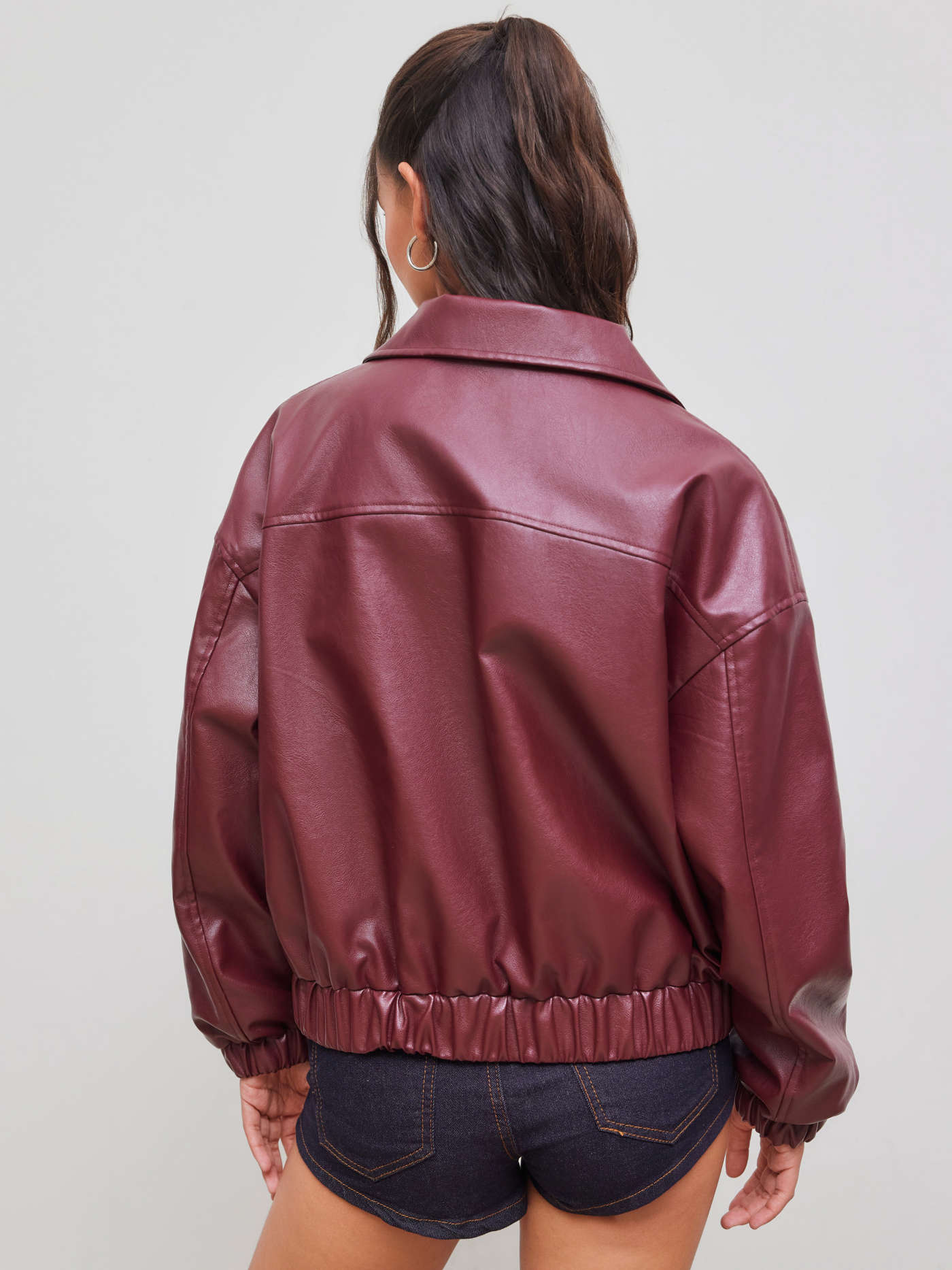 Bree Vegan Leather Bomber Jackets