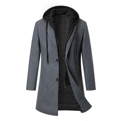 Men's Wool Coat in gray