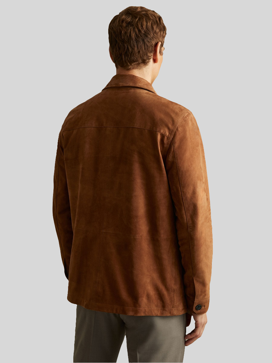 Men suede leather jacket 