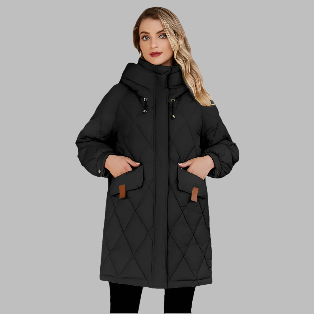 Aesha Mid Size parka Black color