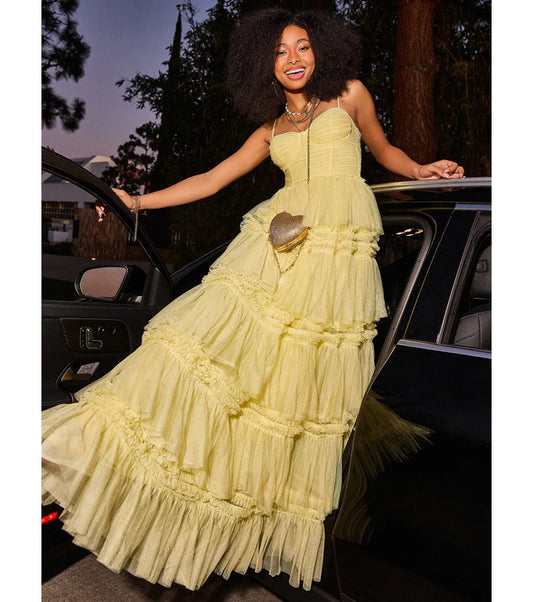 Desire Corset Ruffle A-Line Formal Dress