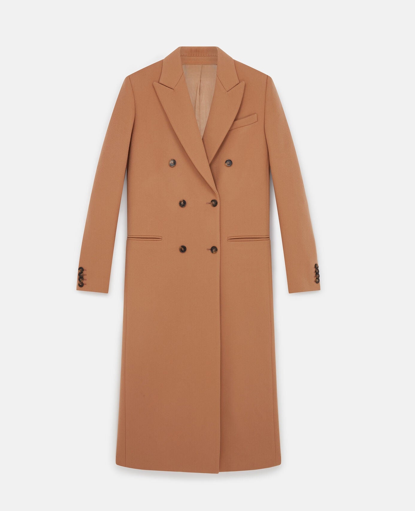 Brown longline coat women