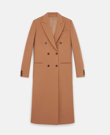 Brown longline coat women