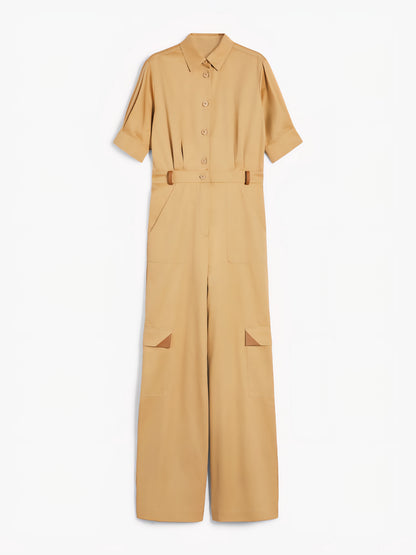 Workwear jumpsuit in gabardine