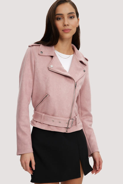 Brianna Short style suede coat