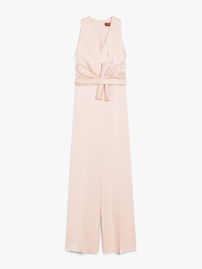 Sleeveless jumpsuit in cady