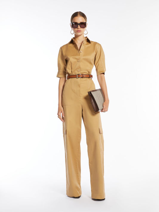 Workwear jumpsuit in gabardine
