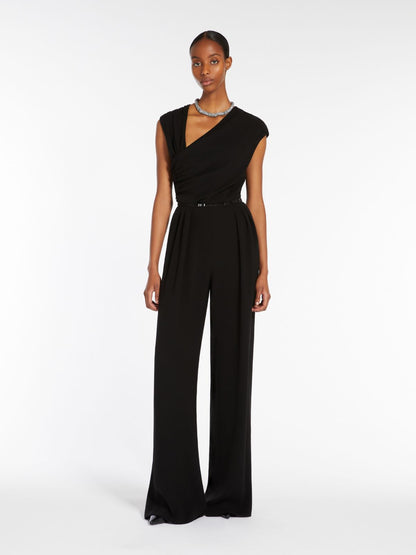 Draped cady jumpsuit