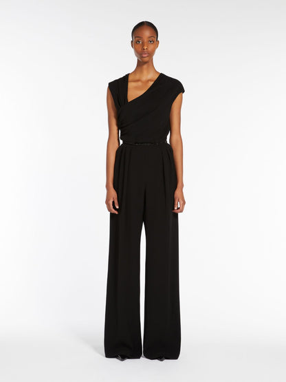 Draped cady jumpsuit