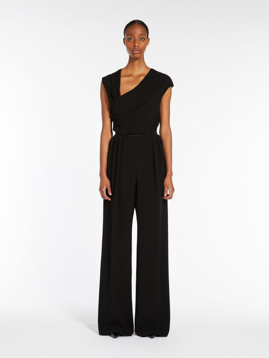 Draped cady jumpsuit