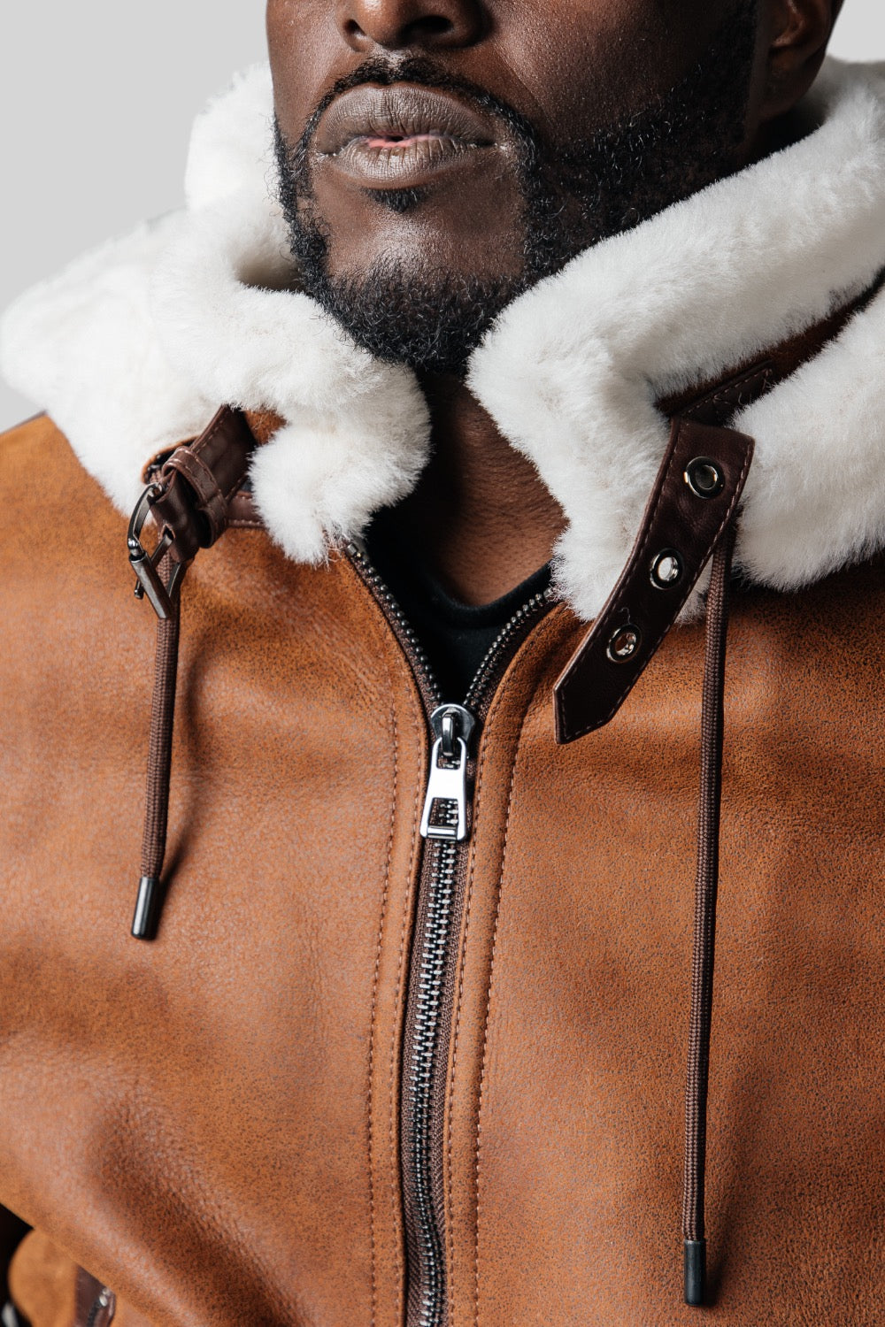 DERULO HOODED SHEEPSKIN JACKET