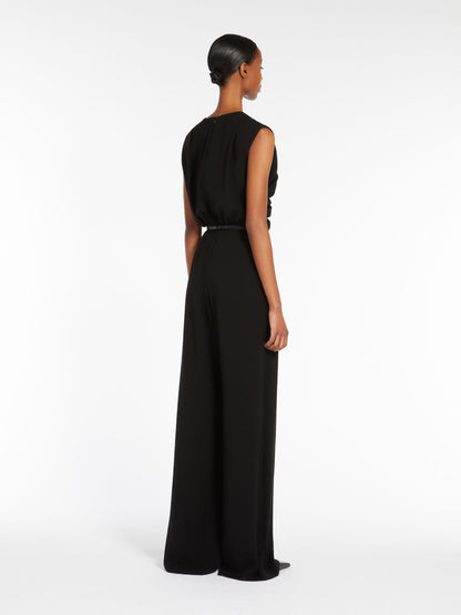 Draped cady jumpsuit