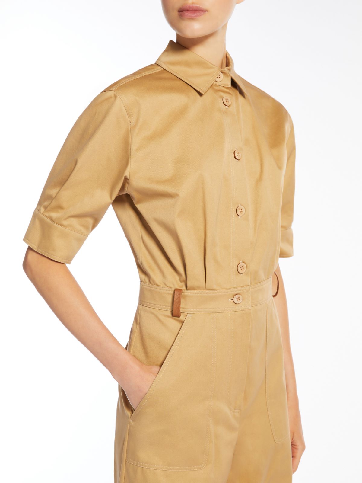 Workwear jumpsuit in gabardine