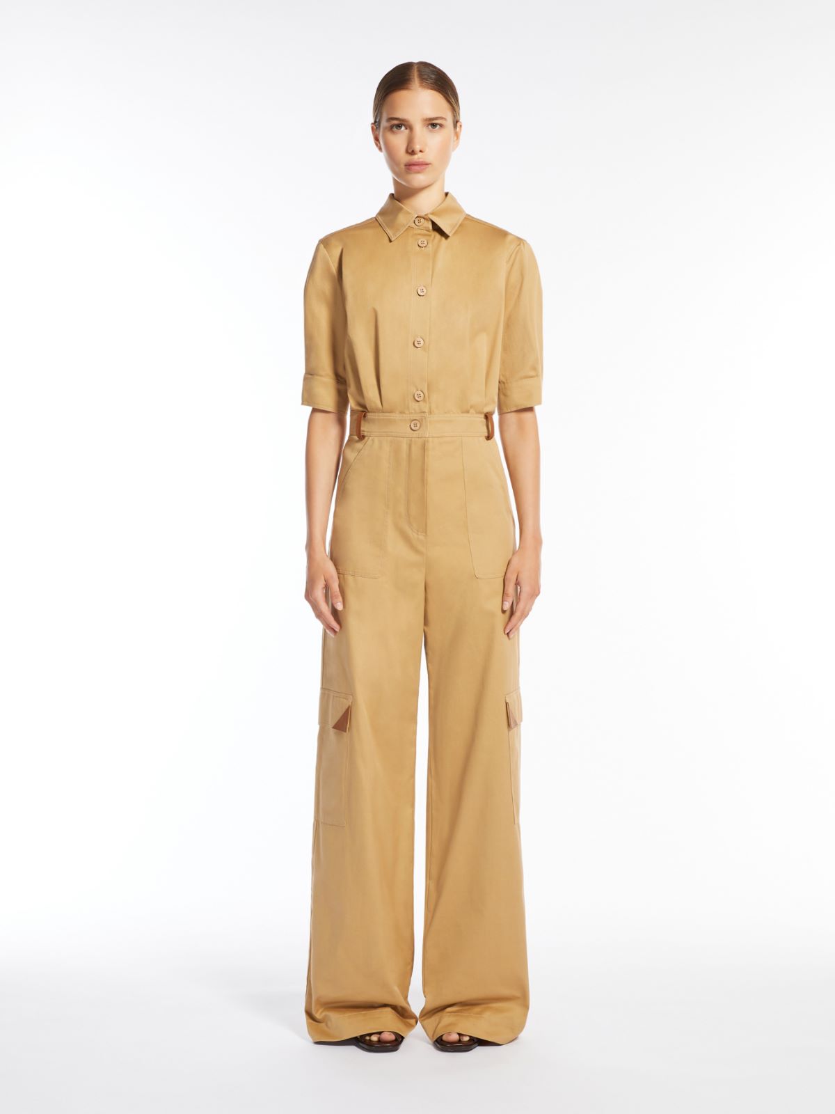 Workwear jumpsuit in gabardine