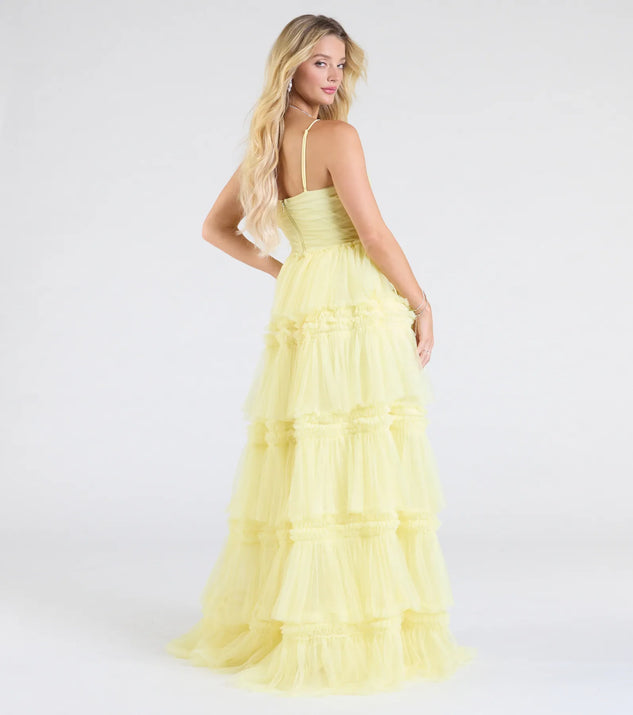 Desire Corset Ruffle A-Line Formal Dress